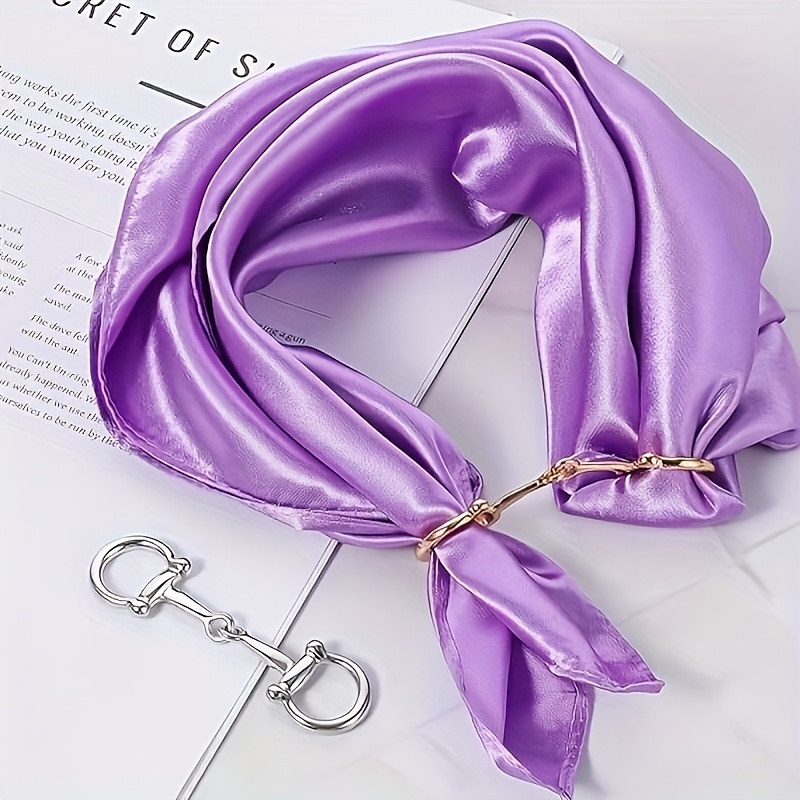 2pcs Bit Scarf Buckle Dual-Use Small Square Clips